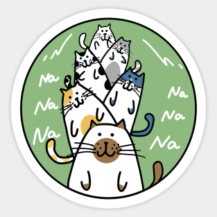 Cats singing Sticker